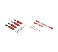 Toolvvik 2 Set RC Car Spare Parts: 1 Set Alloy & 1 Set RC Steering Rod Aluminum Alloy Steering Linkage Rod Set