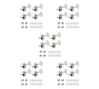 Toolvvik 20Pcs Guitar Tuning Pegs Electric Bass Tuner Peg Guitar Open Gear Tuning Pegs Machine Heads Silver