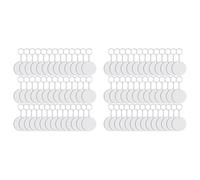 Toolvvik 240 Pieces Round Sublimation Keychain Blanks Double Side Heat Transfer Blanks MDF Key Rings Blank Board Key Chain Blanks