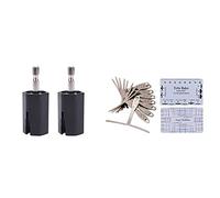 Toolvvik 2Pcs String Winder Tuning Peg Puller Replace Electric Drill with Guitar String Action Ruler, 9 Understring Radius Gauge
