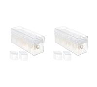 Toolvvik 2X Acrylic Jewelry Box Organizer, with 40 Portable Anti Tarnish Jewelry Bags, Travel Jewelry Organizer
