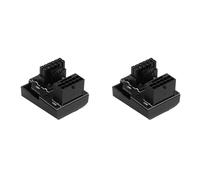 Toolvvik 2X ATX3.0 12VHPWR 12+4 16Pin PCIe5.0 450W Power Supply Cable Adapter 180 Degree Connectors for 4090 4080,Black RVS