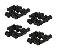 Toolvvik 48 Pcs Plastic 12mm Pipe End Blanking Caps Bung Tube Insert Plug Round Black