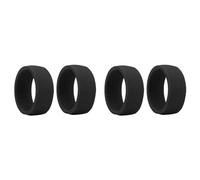 Toolvvik 4pcs 8.7mm Popular for Men Women Silicone Cool Rings Silicone Wedding Ring Environmental Outdoor Sports Ring 7