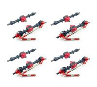 Toolvvik 4X RC Car Front & Rear Complete Axle for MN D90 D91 D96 D99S MN90 MN96 MN99 MN99S 1/12 RC Car Upgrade Parts,Black