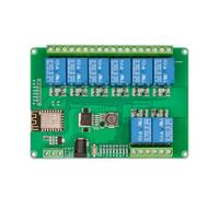 Toolvvik 8-CH Relay Module DC12-24/5V Power Supply Onboard ESP-12F WiFi Module for ESP8266 Secondary Development