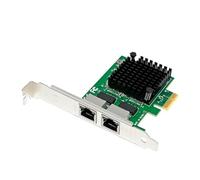 Toolvvik PCI-E X1 2.5G Server Network Card Dual-Port Gigabit Network Card I225-V Ethernet Controller Dual-Port 2.5GbE RJ45 Ports