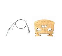Toolvvik Steel Core Violin Strings for Full Size 4/4 with Full Size 4/4 Violin Bridge