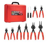 Toolwiz Circlip Pliers Set, 10 Pcs Internal & External Snap Ring Retaining Ring C Clip Pliers, Heavy Duty Bent Straight Automotive Tools, Include Hook, Pick, and Storage Case