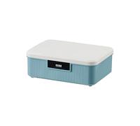 Toolzia Lockable Medicine Storage Box with Combination Lock, Hygienic Medication Storage Organizer Household Security Stash Box Lightweight Storage Container For Home, Office, School (Blue, M)