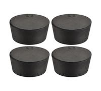 Toolzia Rubber Bung, 48mm to 56mm Solid Test Tubes Bungs Tapered Stopper Black for Lab Home 4 Pieces
