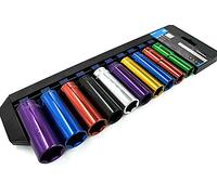 Toolzone 1/2" 10 Piece Multicoloured Deep CRV Socket Set
