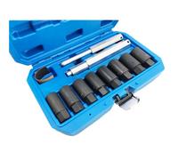 Toolzone 10 Pc Locking Wheel Nut Removal Set Sockets Remover Au386