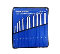 Toolzone 10 pc Long Ratchet Spanner Set in Pouch