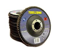 Toolzone 115mm 80G Flap Discs (Pack of 5)