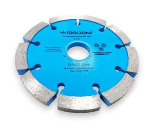 Toolzone 115mm x 8mm Diamond Tipped Mortar Raking Disc Masonry Blade 4-1/2” Grinders