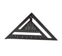 Toolzone 12" Heavy Duty Aluminium Speed Square Measuring Tool Roofing Triangle Joinery Black