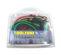 Toolzone 12-Piece 8mm Assorted Bungee Cord Set With Gs/tuv Certification