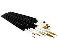Toolzone 12 Piece Pointed Artist Brush Set