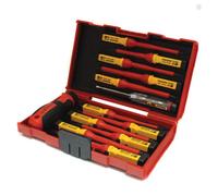 Toolzone 13 Piece Interchangeable Vde Screwdriver Set In Case Electrician Electric Sd082