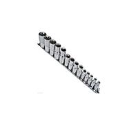 Toolzone 14pc Female Torx Sockets On Rail - Star 14 Set Socket 38 Tool 12 Bit E4 - star female 14 torx set socket 38 sockets tool 12 14pc rail bit e4