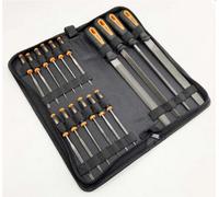 Toolzone 16Pc File Set With Carry Case Flat Round Square Soft Grip Handles 200mm 2Nd Cut Files