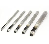 Toolzone 2 X 5Pc Hollow Hole Punches 3-8mm Leather, Rubber, Card, Gaskets, Plastic, Paper Etc