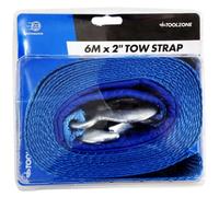 Toolzone 2" X 6M Heavy Duty Tow Strap With Hooks 5 Tonne Capacity