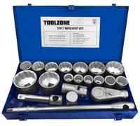 Toolzone 21 Piece 1" Dr Socket Set