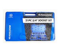 Toolzone 21 Piece 3/4" Socket Set In Bmc
