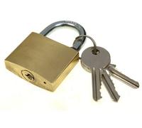 Toolzone 25mm Heavy Duty Brass Padlock