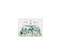Toolzone 26pc Hose Clips In Plastic Storage Case - Set Clamps Jubilee Assorted - hose set clips 26pc clamps jubilee assorted plated zinc steel case