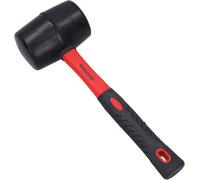 Toolzone 32Oz Rubber Mallet Fibre Handle Red And Black