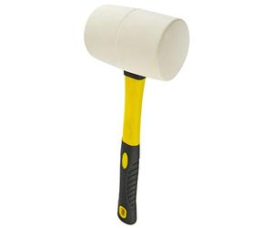 Toolzone 32Oz White Rubber Mallet Fibre Handle