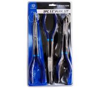 Toolzone 3Pc 11" Long Nose Pliers Set - Professional Grade Hand Tool