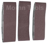 Toolzone 3pc 60 X 400mm Assorted Grit Sanding Belts