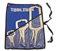 Toolzone 3Pc C Clamp Set 6,11 & 18" Swivel Pad