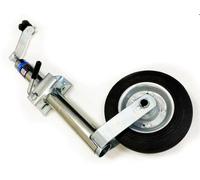 Toolzone 42mm Ribbed Jockey Wheel For Trailer Super Heavy Duty Steel Core Rubber Wheel