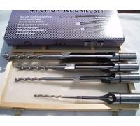 Toolzone 4pc Mortice Drill Set 6,10,13 & 16mm In Wood Box