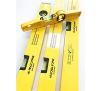 Toolzone 4Pc Spirit Level Set 0.5 mm/m With Ba 24" 72" 48" & 10" Scaffold Level