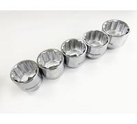 Toolzone 5PC 3/4" Drive Socket Set - 55, 56, 60, 65, & 70mm - Chrome Vanadium