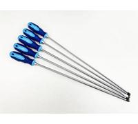 Toolzone 5Pc Extra Long Screwdriver Flat Slotted Pozi Phillips Headed Total Length 450mm