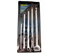 Toolzone 5pc Long Flat Ring Spanners Metric Cromo Wrench Spanner Set 8 X 10, 12 X 14, 13 X 15, 16 X 18, 17 X 19mm