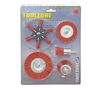 Toolzone 5Pc Nylon Abrasive Filament Brush Set AB160