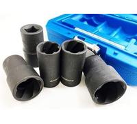 Toolzone 6 Piece 1/2" Twist Socket Set for Worn Corroded Nuts Bolts Fixings
