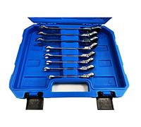 Toolzone 8 Pc Flexi Head Socket/AF Open End Spanner Set in Blown Case SP153