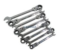 Toolzone 8 Piece Flexible Head Ratchet Wrench Set (In Case)