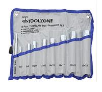 Toolzone 8pc Tubular Box Spanner Set 6mm to 22mm