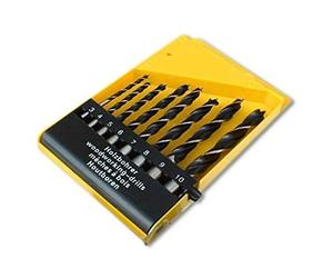 Toolzone 8Pc Wood Drill Set In Flat Plastic Case