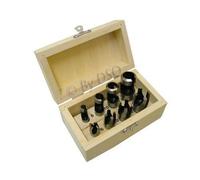Toolzone 8Pc Wood Plug Cutters In Wood Box